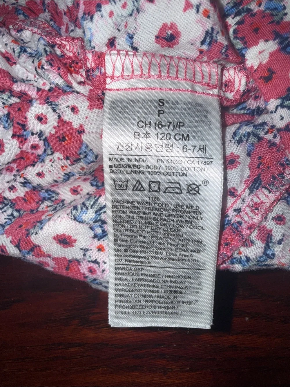 Gap Girl Pink Floral Tiered Skort